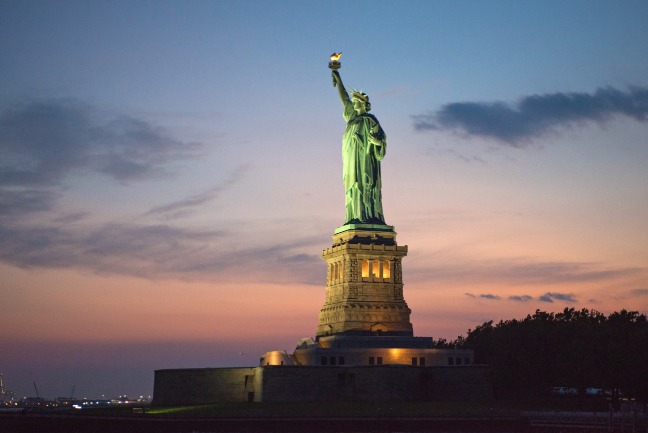 Het Vrijheidsbeeld en Ellis Island