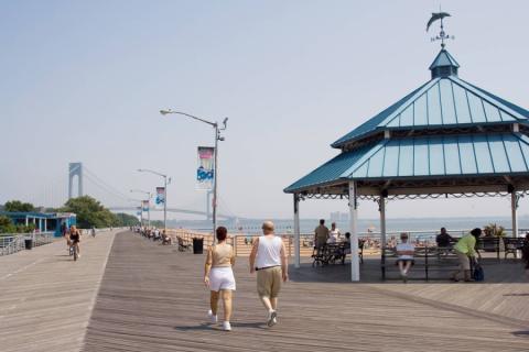 Boardwalk And Beach, Staten Island