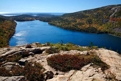 Acadia National Park Jordan Pond Vanaf North Bubble 6 B958