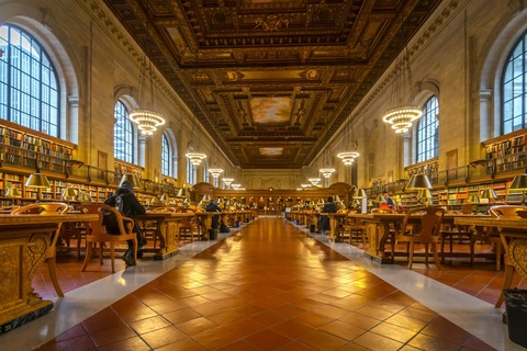 De belangrijkste leeszaal van de New York Public Library