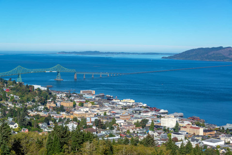 Uitzicht over Astoria, Oregon