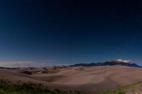 Sterren hemel boven Great sand dunes National Park