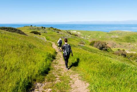 Wandelaars in Channel islands National Park