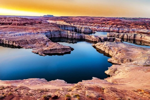 Lake Powell Arizona at sunrise