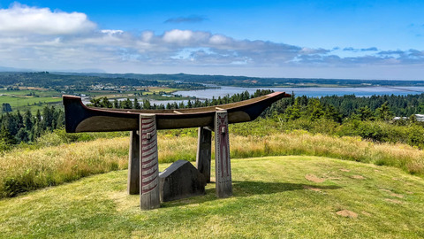 The Chinook Chief canoe in Astoria, Oregon