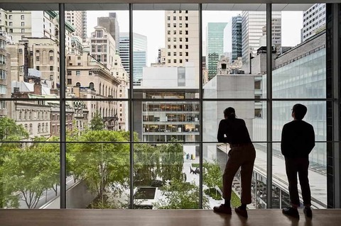 looking outside The Museum Of Modern art